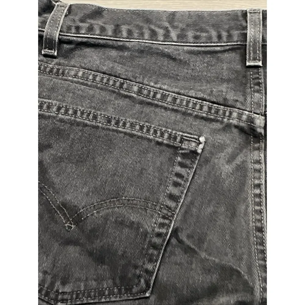 VTG Levis 505 Jeans Mens 40x30 Black Orange Tab Regular Fit Straight Leg 80s-90s